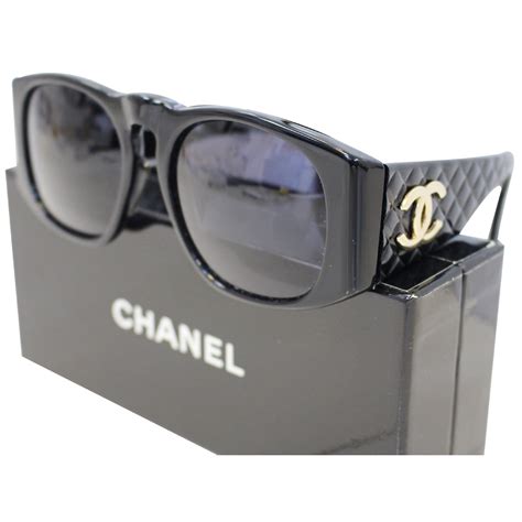 chanel rectangle sunglasses vintage|chanel sunglasses quilted sides.